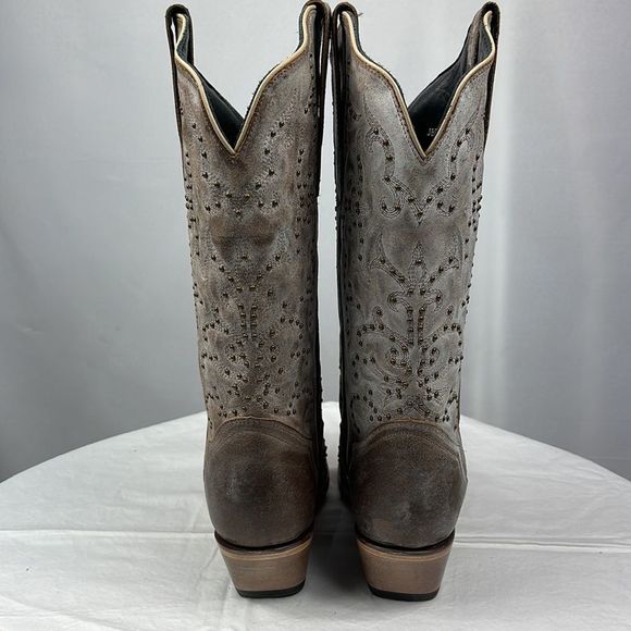 JB Dillon Reserve Boots Snip Toe Studded Distressed Coloring Cowboy NEW … - Picture 6 of 10
